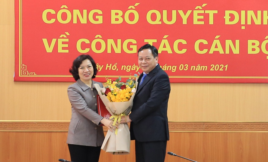 Đồng chí Lê Thị Thu Hằng được phân công làm Bí thư Quận ủy Tây Hồ