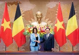 Chủ tịch Quốc hội Vương Đình Huệ hội đàm với Chủ tịch Thượng viện Bỉ Stéphanie D'Hose