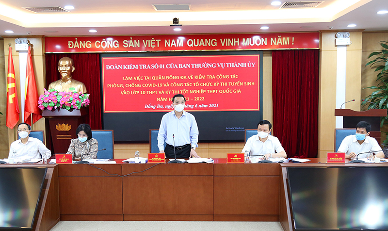 Chủ tịch UBND TP Chu Ngọc Anh: Thực hiện nghiêm các biện pháp phòng dịch để tổ chức tốt kỳ thi vào lớp 10